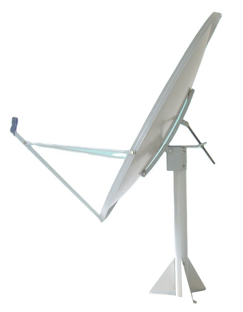 High Gain Ku Band 120cm Outdoor Offset Satellite TV Antenna Steel Straight Mast Pipe