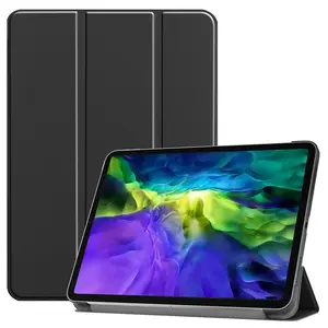 High Quality Tablet Slim Fit Trifold Folio Folding PU Leather Sleep Stand Smart Flip Cover Case For iPad Pro 12.9 2021