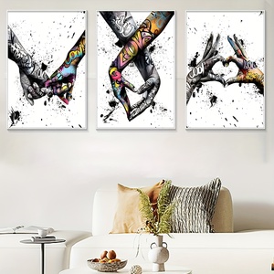 Decorazione per ufficio stampa su tela Pop Art Design Street Graffiti colorati design moderno nuovo Design decorazione murale pittura a olio - Product Image 6