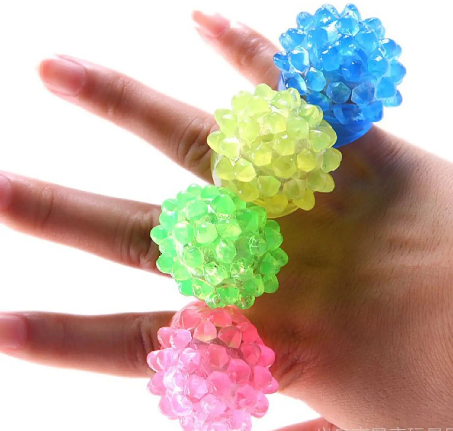 Multicolor Knipperend Speelgoed Hobbelige Ringen Knipperende Zachte Jelly Ring Glow Led Zacht Rubber Ring Voor Feest