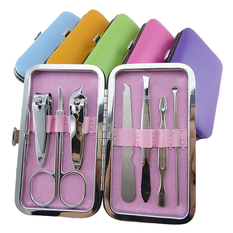 7Pcs 18 Pcs Meisjes Manicure Pedicure Set Rvs Beauty Persoonlijke Nail Care Tool Kit Nagelknipper Set