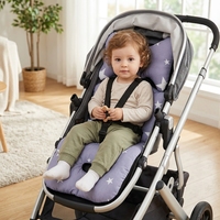 Coussin de siège de poussette pour bébé en coton à motifs multicolores écologiques 78x33x5cm pliable pour 0-3 ans