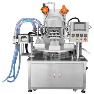Machine de scellage rotative entièrement automatique et personnalisable pour gobelets en plastique, bouteilles et barquettes de gelée/lait - Product Image 4