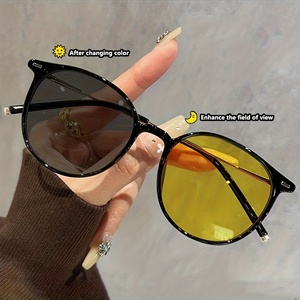 <span class=keywords><strong>Gafas</strong></span> de Sol <span class=keywords><strong>Redondas</strong></span> Ultraligeras de Doble Uso Día y Noche con Cambio de Color para <span class=keywords><strong>Mujer</strong></span>, Especiales para Conducir de Noche, Anti-luz Alta - Product Image 2