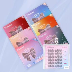 Extensions de cils pré-faites en segments de <span class=keywords><strong>6</strong></span> rangées, en cheveux synthétiques de qualité supérieure, marque privée, volume méga 10D-20D - Product Image 4