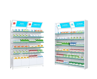 Étagères de présentation réglables pour pharmacie, simple ou double face, écologiques, pour magasins de médicaments, montage facile, multi-accessoires
