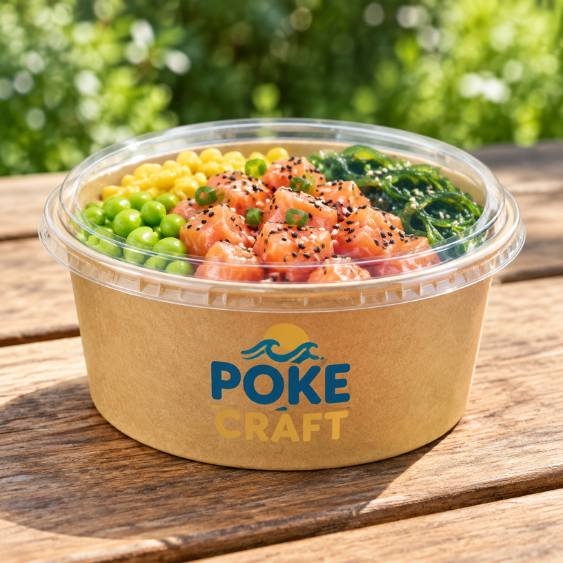Eco-Friendly Disposable Kraft Paper Bowls Biodegradable Food Container ...