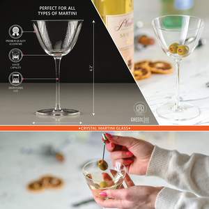 Verrerie de cuisine moderne 6.8 oz verres à pied pour Margaritas Vodka <span class=keywords><strong>Gin</strong></span> mariages ou <span class=keywords><strong>bar</strong></span> - Product Image 6