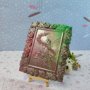 Moldes de fundición de resina hechos a mano para adornos decorativos DIY estilo Ins herramientas de escritorio de silicona molde de Papá Noel - Product Image 1