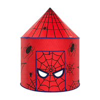 Carpa Infantil de Alta Calidad con Diseño de Castillo de Princesa y Araña, de Algodón Perlado, para Niños de 4 a 6 Años, Interacción Padres-Hijos, Interior/Exterior, Verano