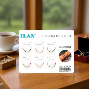 Braccialetto Portafortuna Ilan in 6 Colori Assortiti, Bracciali con Charm alla Moda - Product Image 3