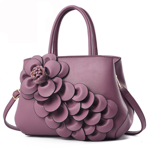 Borsa da donna a tracolla singola in pelle sintetica borsa da donna grande borsa a tracolla a fiori - Product Image 1