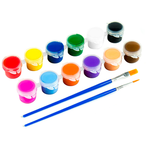 Hexapod Acrylic Sơn Dải Cho Trẻ Em 12 Màu Acrylic Sơn 12 Màu Sắc Container Lưu Trữ Sơn Chậu Cho Trẻ Em - Product Image 1