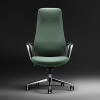 Fauteuil ergonomique en cuir, design moderne, hauteur réglable, base rotative, dossier confortable, utilisation à domicile, au bureau, à l'école, à l'hôpital