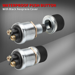 Interruptor de arranque de motor de coche momentáneo de 2 pines Daiertek 20A 12V interruptor de arranque de botón de bocina automotriz para coche de barco marino - Product Image 4