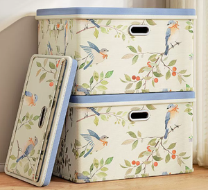 Grande boîte de rangement pour vêtements et couettes, boîte organisatrice pliable - Product Image 6