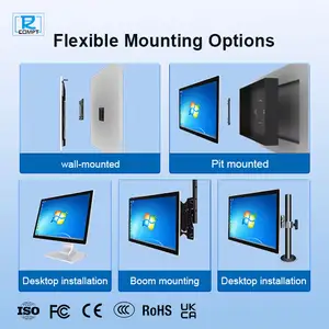 Panel PC industri IP65 tahan air 10 poin monitor layar sentuh kapasitif untuk cerdas industri medis