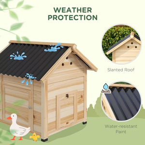 Gallinero o Caseta para Patos de Madera Ecológica en Oferta, con Puertas Dobles y Techo Abatible - Product Image 5
