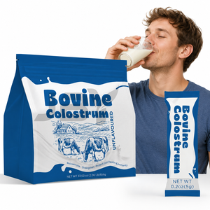 JBY OEM HACCP Nutrition Lait Colostrum en Poudre 70% Supplément Santé Intestinale Matière Première Poudre de Colostrum Bovin - Product Image 1