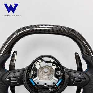 Volante de Fibra de Carbono Personalizado para <span class=keywords><strong>BMW</strong></span> 1M M2 M3 M4 M6 X5M X6M F30 F32 F10 F20 F35 F22 F18 F07 F01 F02 E90 E92 E70 - Product Image 5
