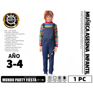 Costume da bambola Killer per bambini #13223 - Product Image 1