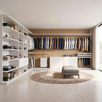 Dernier Design Moderne de Penderie en Bois, Dressing Blanc, Armoire de Rangement, Dressing Walk-in
