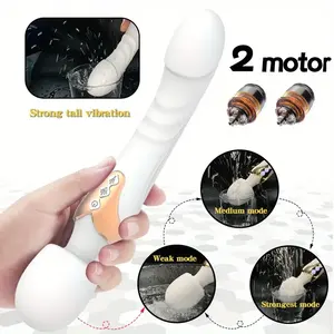 Gelances <span class=keywords><strong>Double</strong></span> Head AV Wand Ukuran Besar Vibrator Kuat Motor Ganda Silikon Wand Pemijat Titik G 10 Mainan untuk <span class=keywords><strong>Stimulator</strong></span> Pasangan - Product Image 5