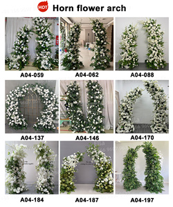 ฮอร์นโค้งรูปใบไม้สีเขียวตกแต่งงานปาร์ตี้กลางแจ้งป่าเรียบสำหรับสวน - Product Image 4