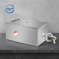 Séparateur de graisse en acier inoxydable poli pour évier, séparateur huile-eau, canal de drainage autonome pour cuisine commerciale