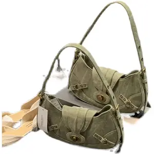 حقيبة تحت الذراع خضراء اللون بتصميم عتيق من جيه واي وهي حقيبة يد نسائية على الموضة جديدة تُبرز الشخصية