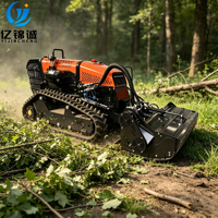 Tondeuse robotisée à navigation autonome RTK, tondeuse à gazon sur chenilles de 40 CV avec GPS pour projet de ferme solaire à grande échelle