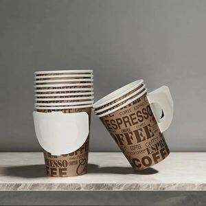 Gobelet à café en papier biodégradable à double paroi, personnalisable, de haute qualité, respectueux de l'environnement, avec poignée, 7 oz, pour le vin, la tequila - Product Image 4
