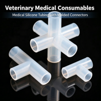 Consommables médicaux vétérinaires, tubes en silicone médical avec connecteurs moulés