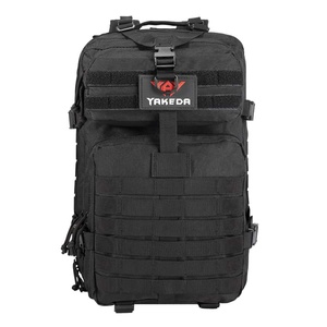 Weikani Tactical <b>Backpack</b> <b>25L</b> Molle System Outdoor Use Multiple Pockets Black Polyester - Product Image 1