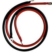 1/0AWG 50mm² Silikon-Batteriekabel-Set Flexibles Stromkabel mit Anschlüssen Verzinntes Kupfer Weich 200°C für ESS BESS Wechselrichter EV Gabelstapler