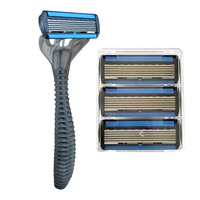 Rasoir à barbe de qualité supérieure, rasoir jetable, blister, rasoir à six lames pour homme, 6 lames, bonne qualité