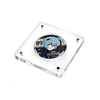 Cadre d'affichage magnétique en acrylique pour badges, épaisseur personnalisable 3 mm, support transparent anti-poussière pour boutons d'anime et objets de collection
