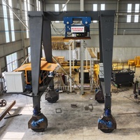Grue RTG robuste de 20 tonnes à 80 tonnes, portique mobile avec pneus en caoutchouc, commande à distance, moteur