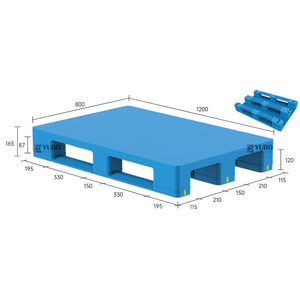 4ウェイエントリーシングルフェイスプラスチックパレットヘビーデューティフラットデッキパレットユーロ倉庫保管積み重ね可能プラスチックパレット - Product Image 5