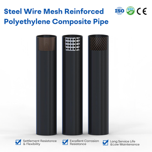 Tuyau composite HDPE renforcé avec armature en treillis métallique en acier de 23,0-29,5 mm, résistant aux chocs, de 28/31 pouces, pour le canalisation des process chimiques - Product Image 2