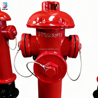 Buse d'incendie extérieure standard Kunan série SS100, revêtement en poudre rouge, avec dôme supérieur et œillet de levage pour usage municipal