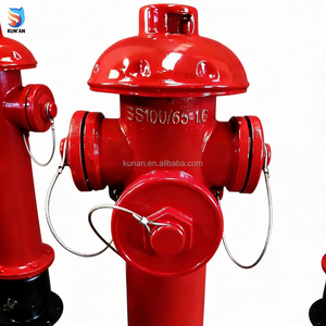Buse d'incendie extérieure standard Kunan série SS100, revêtement en poudre rouge, avec dôme supérieur et œillet de levage pour usage municipal - Product Image 6