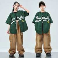 Costumes de danse jazz pour filles, tenues de performance de danse de rue de style japonais, shorts et pantalons de danse hip-hop pour enfants