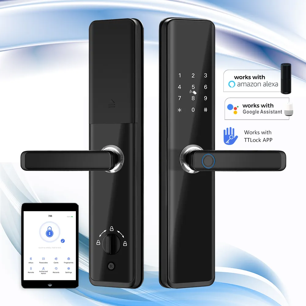 Không thấm nước nhôm thông minh kỹ thuật số khóa Keyless Wifi ttlock App vân tay và mật khẩu Key xử lý tuya thông minh ổ khóa Mart ổ khóa