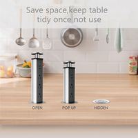 PULL POP up 3 AC US prise de courant 2 USB Port de charge Table bureau prises comptoirs plan de travail cuisine Pop up tour bande prise