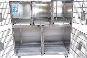 Equipo Veterinario OSCAT EC-3, Jaula para Perros de 5 Puertas, Material de Acero Inoxidable 304, Antiácido y Antioxidante - Product Image 4