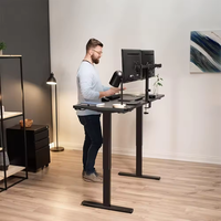 Muebles de Oficina Modernos Fabricados en China, Escritorio Eléctrico de Altura Ajustable para Computadora, Diseño Contemporáneo de Acero