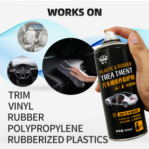 Cera para Interiores de Automóviles de Alto Brillo, 450 ml, Tratamiento de Plástico y Goma, Cera Antienvejecimiento para Cuero, Cera en Aerosol para Tablero de Automóvil - Product Image 3