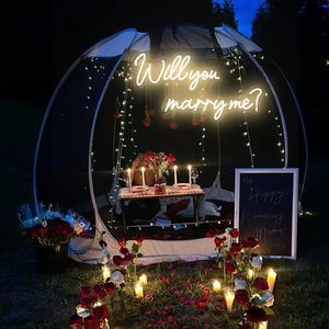 Panneau néon « Veux-tu m'épouser » 23,2 x 12,5 pouces, lumière LED avec variateur de luminosité à distance pour fête de fiançailles, demande en mariage, décoration de mariage - Product Image 4