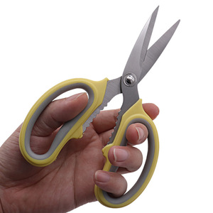 Stainless Steel Office Scissors Small Medium Large Straight Tip Yellow Handles For Home And Stationery Use - Product Image 2